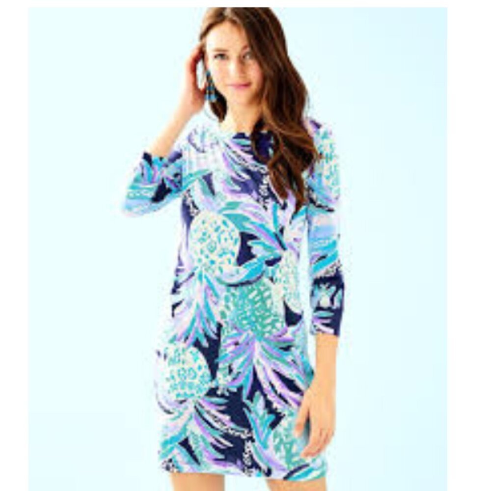 Lilly Pulitzer Hollee Dress Small Pineapple Party Print EUC - Picture 5 of 11